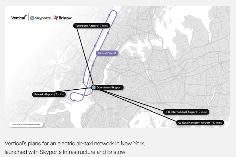 Vertical Aerospace New York map image